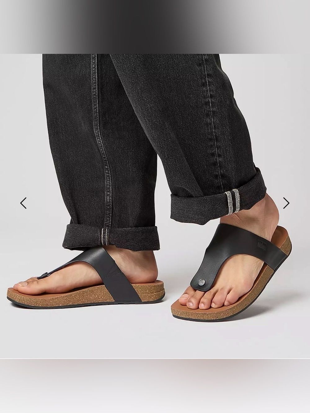 Fitflop iQushion Mens Leather Toe-Post Sandals